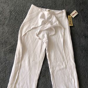 White Flared Beach Pants